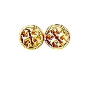 Tory Burch Miller Stud Earrings 18k Gold